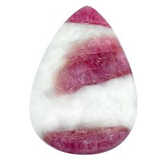 Natural 25.10cts tourmaline in quartz pink 33x21 mm pear loose gemstone s28585
