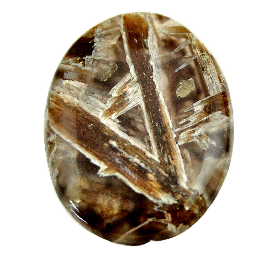  turkish stick agate brown 35x26 mm oval loose gemstone s16961