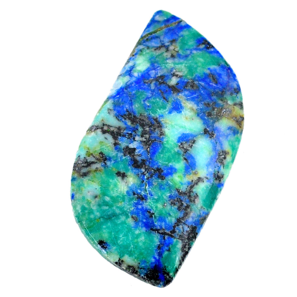 Natural 21.05cts turquoise azurite cabochon 33x17 mm loose gemstone s21315