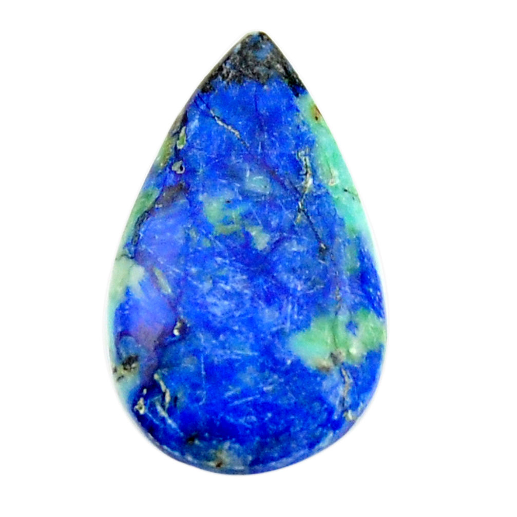 Natural 16.30cts turquoise azurite green 22.5x12.5 mm pear loose gemstone s18517