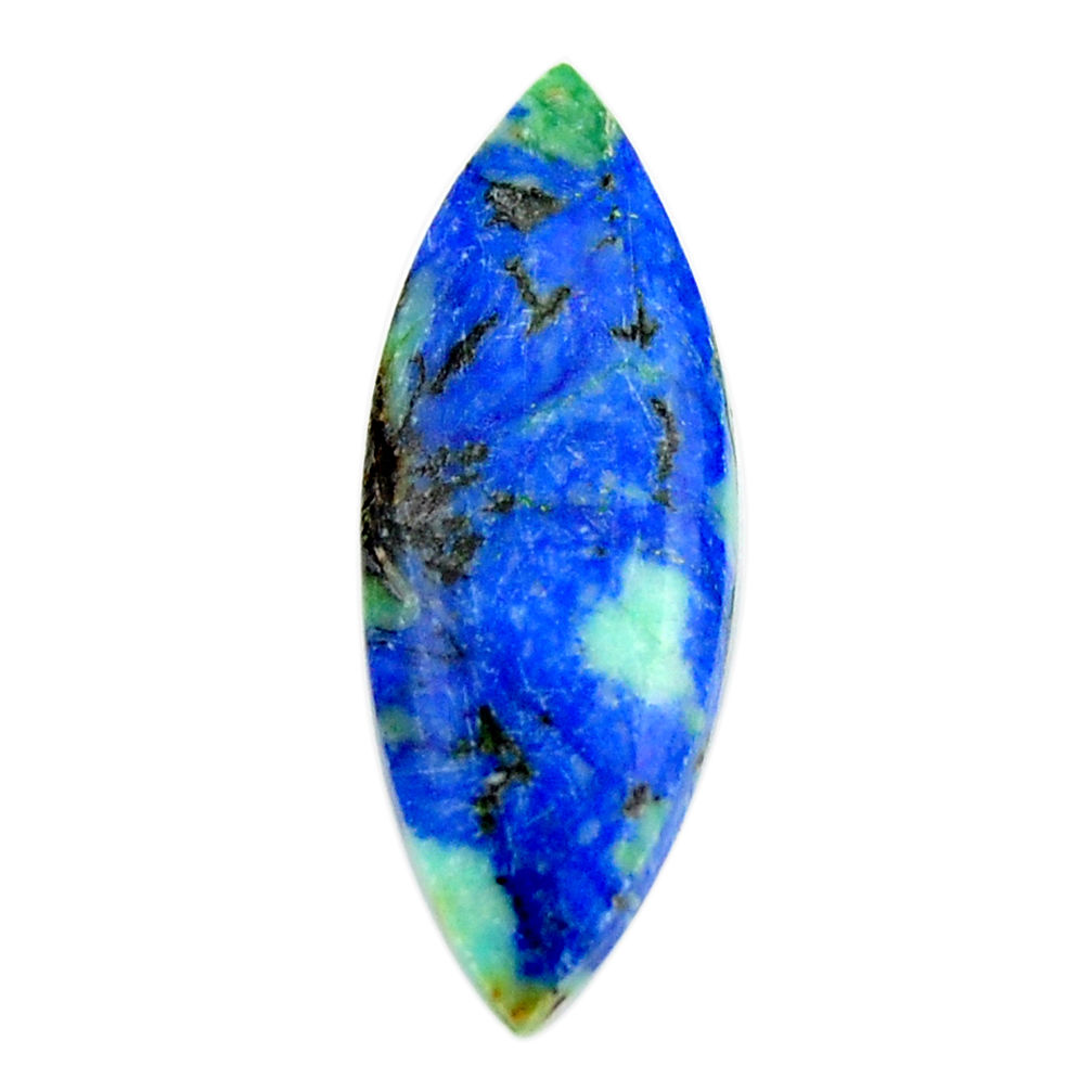 Natural 15.10cts turquoise azurite green 30x11 mm marquise loose gemstone s18519