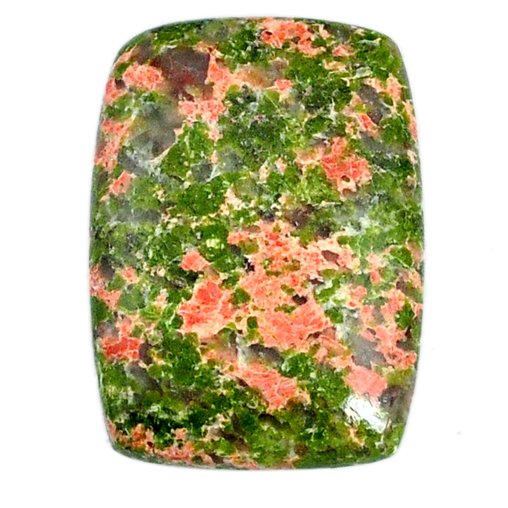 Natural 31.85cts unakite green cabochon 30x20.5 mm oval loose gemstone s21072