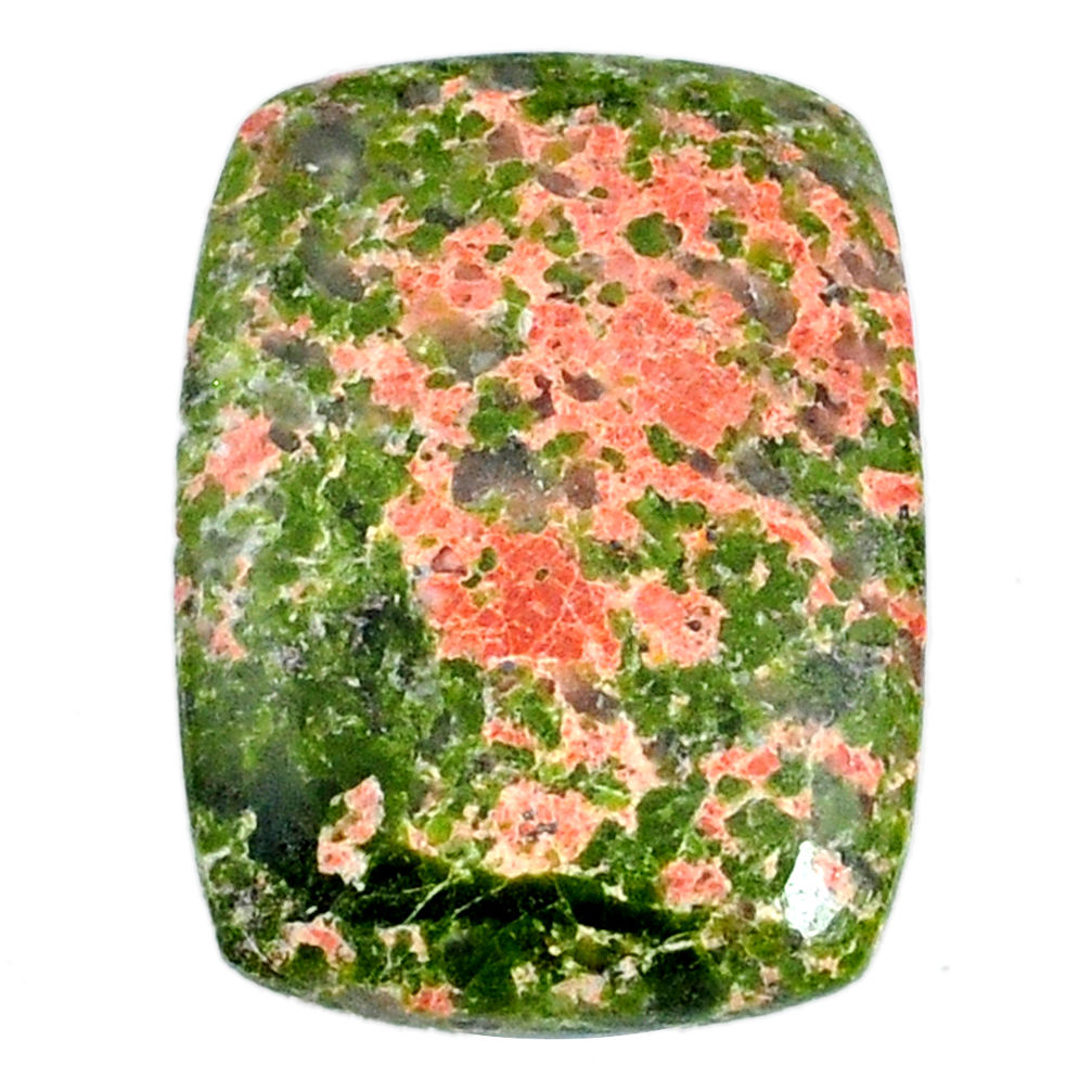 Natural 32.95cts unakite green cabochon 30x22 mm octagan loose gemstone s21069