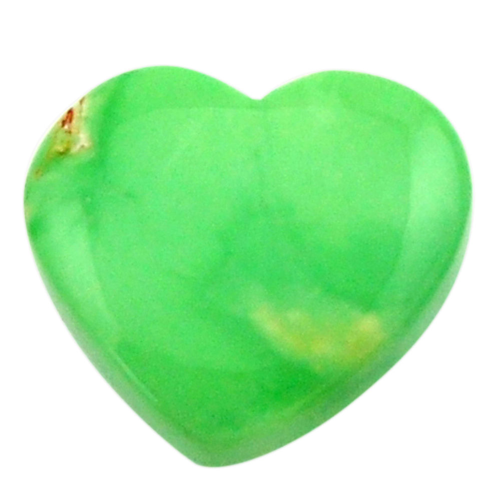 Natural 6.30cts variscite green cabochon 15x13.5 mm heart loose gemstone s17897