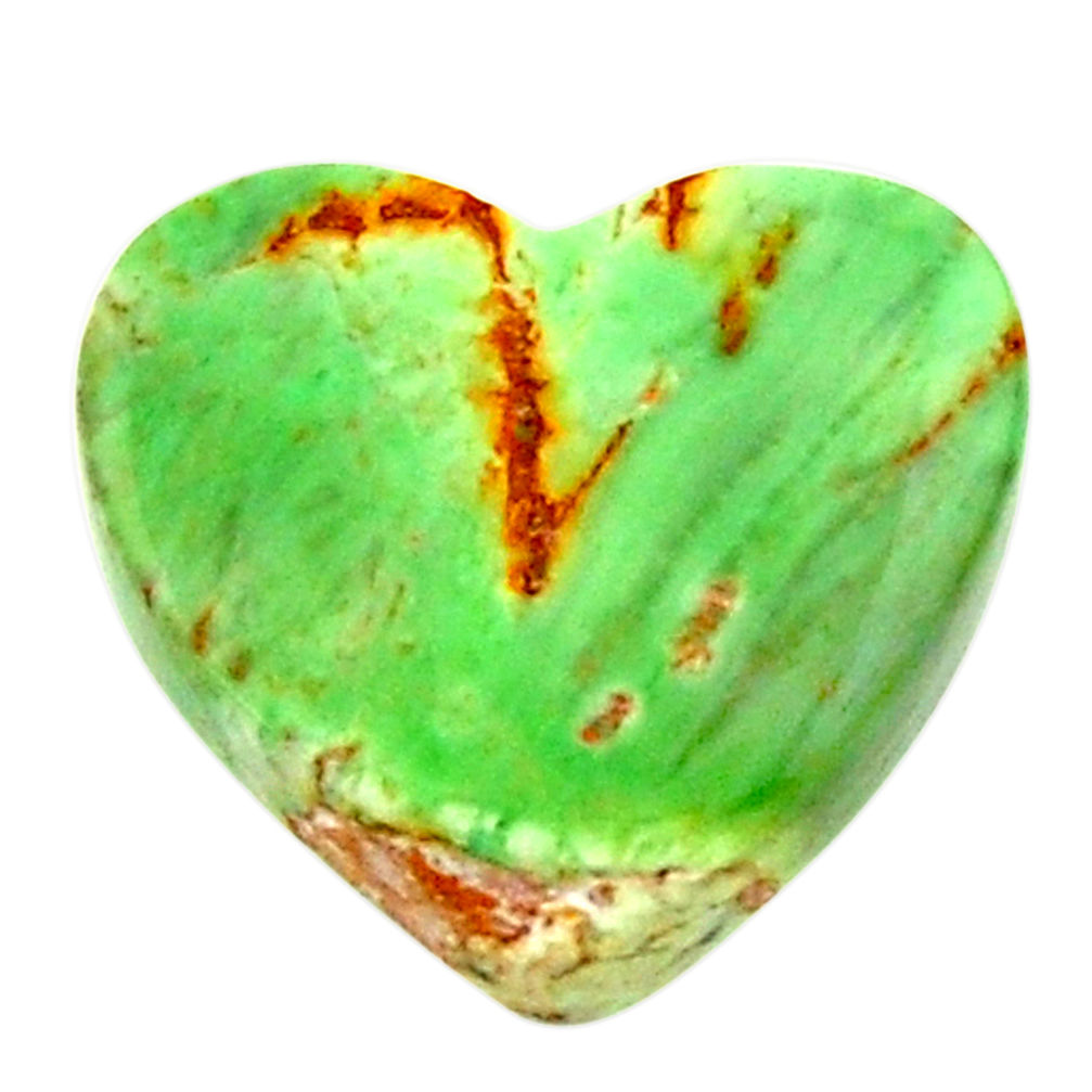 Natural 9.20cts variscite green cabochon 15x14 mm heart loose gemstone s17889