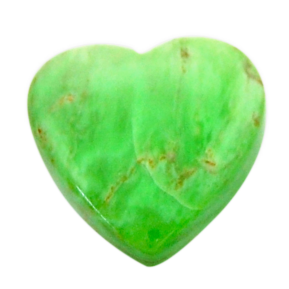 Natural 7.40cts variscite green cabochon 15x15 mm heart loose gemstone s17898