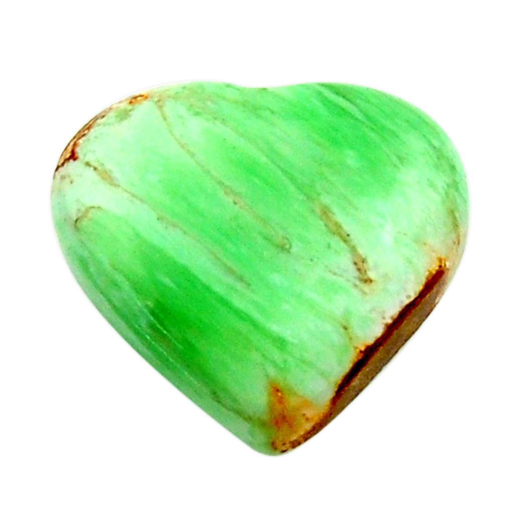 Natural 8.25cts variscite green cabochon 16x15 mm heart loose gemstone s17888