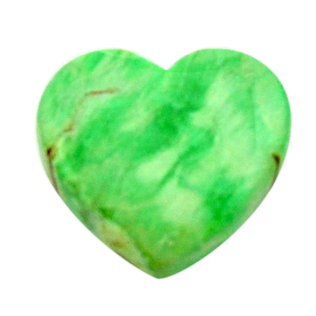 Natural 8.10cts variscite green cabochon 16x15 mm heart loose gemstone s17890