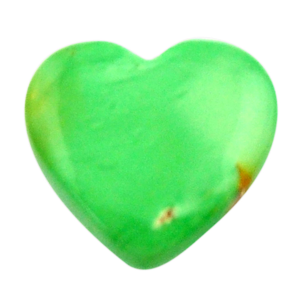 Natural 6.30cts variscite green cabochon 16x15 mm heart loose gemstone s17891