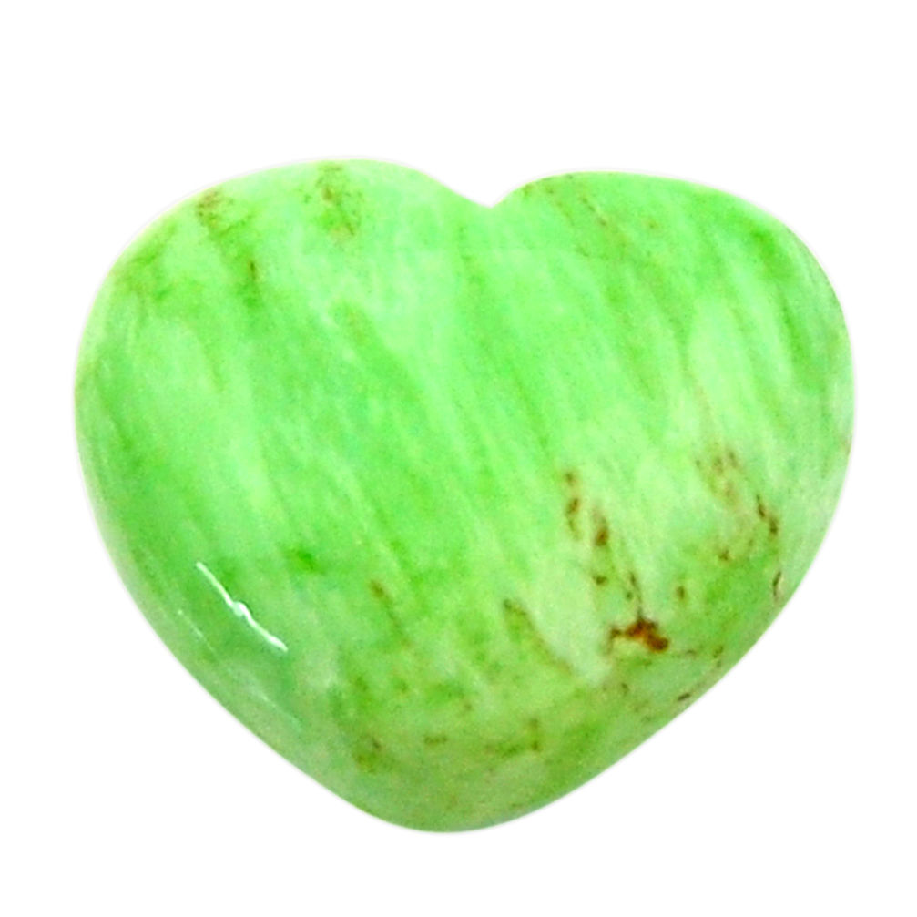 Natural 10.45cts variscite green cabochon 17x15 mm heart loose gemstone s17886