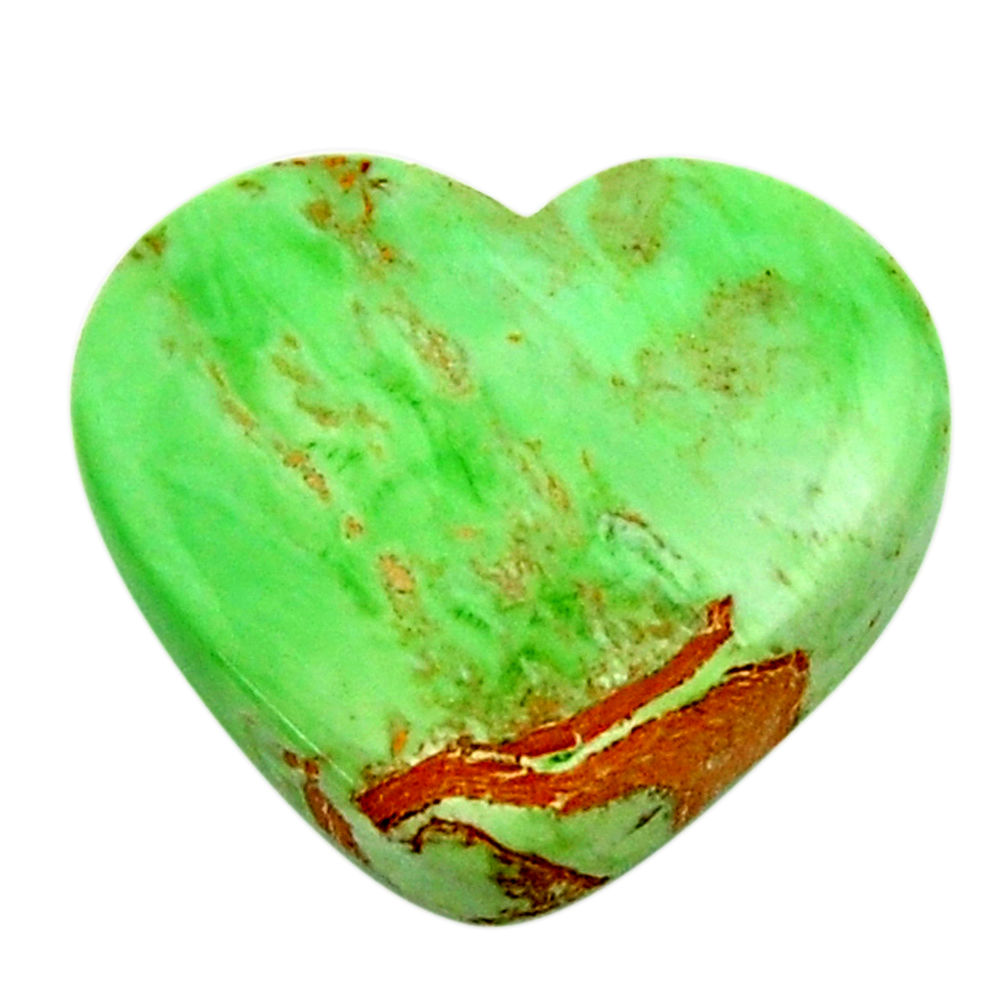 Natural 11.40cts variscite green cabochon 19x17 mm heart loose gemstone s17883