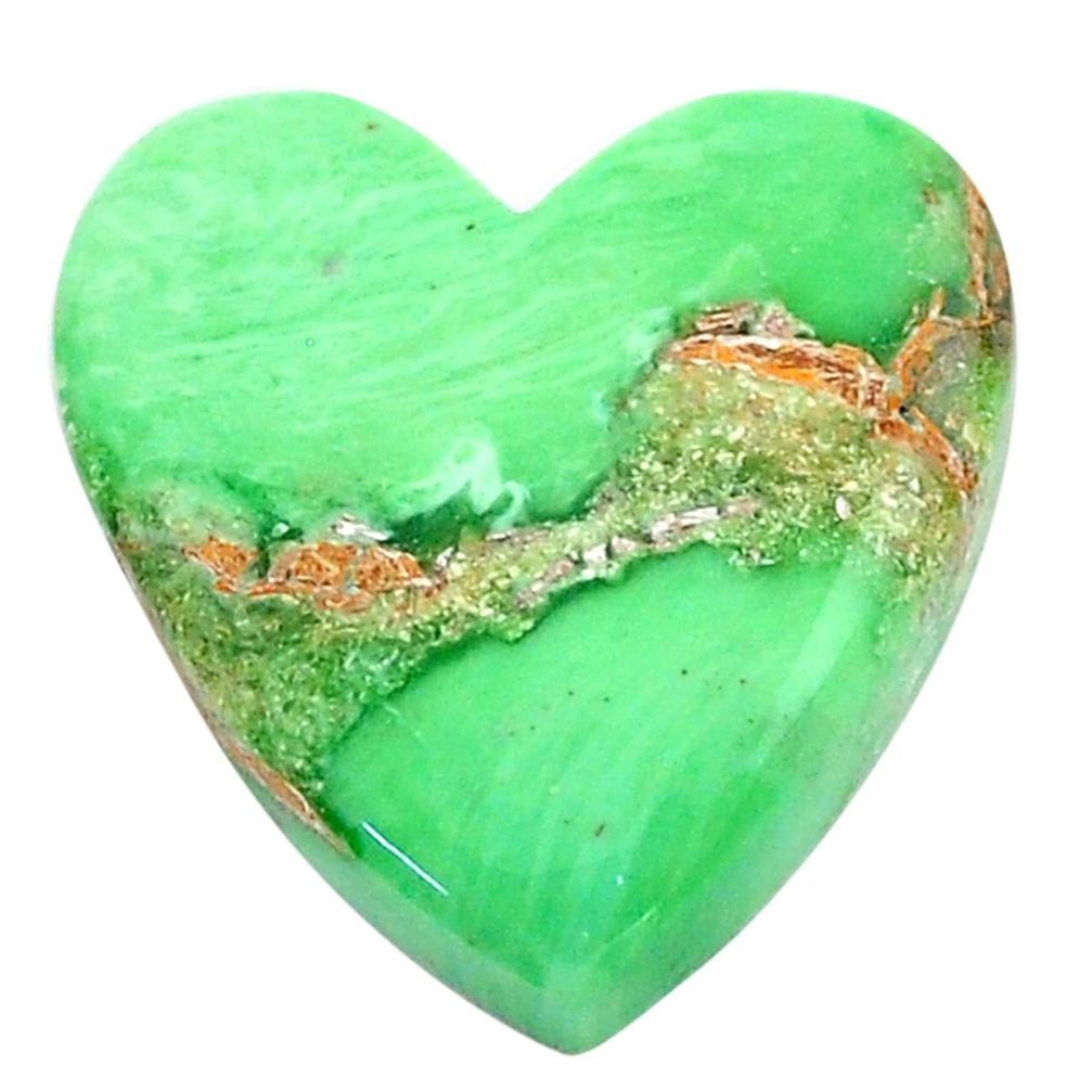 Natural 16.30cts variscite green cabochon 20x19 mm heart loose gemstone s22961