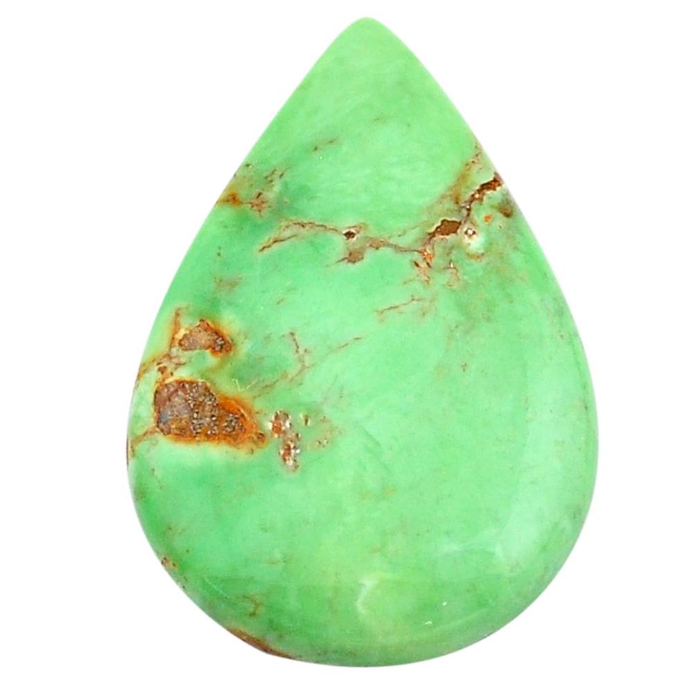 Natural 14.45cts variscite green cabochon 27x17.5 mm pear loose gemstone s22976