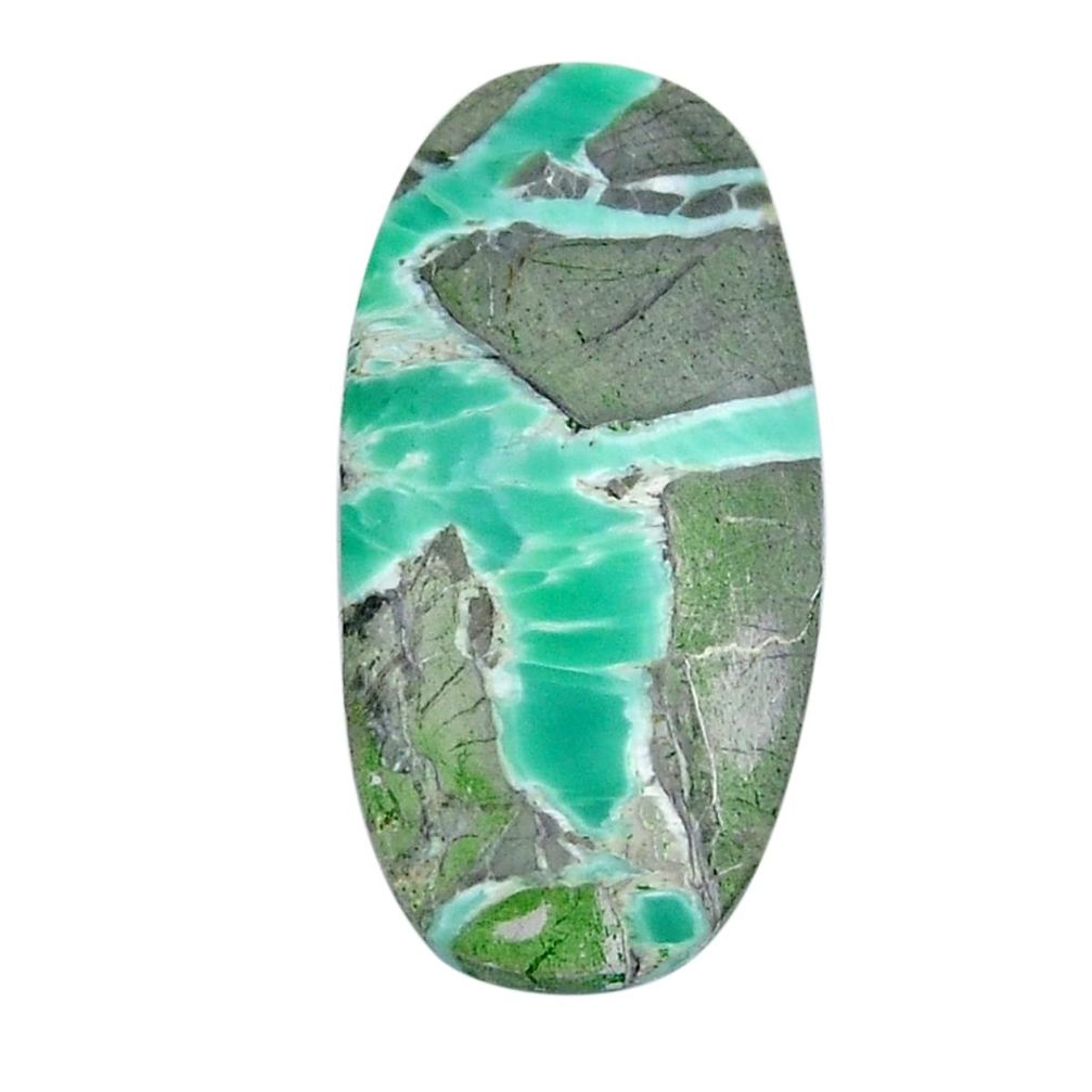 Natural 26.30cts variscite green cabochon 35x17.5 mm oval loose gemstone s29864
