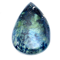 Natural 22.35cts vivianite black cabochon 29x20 mm pear loose gemstone s24233