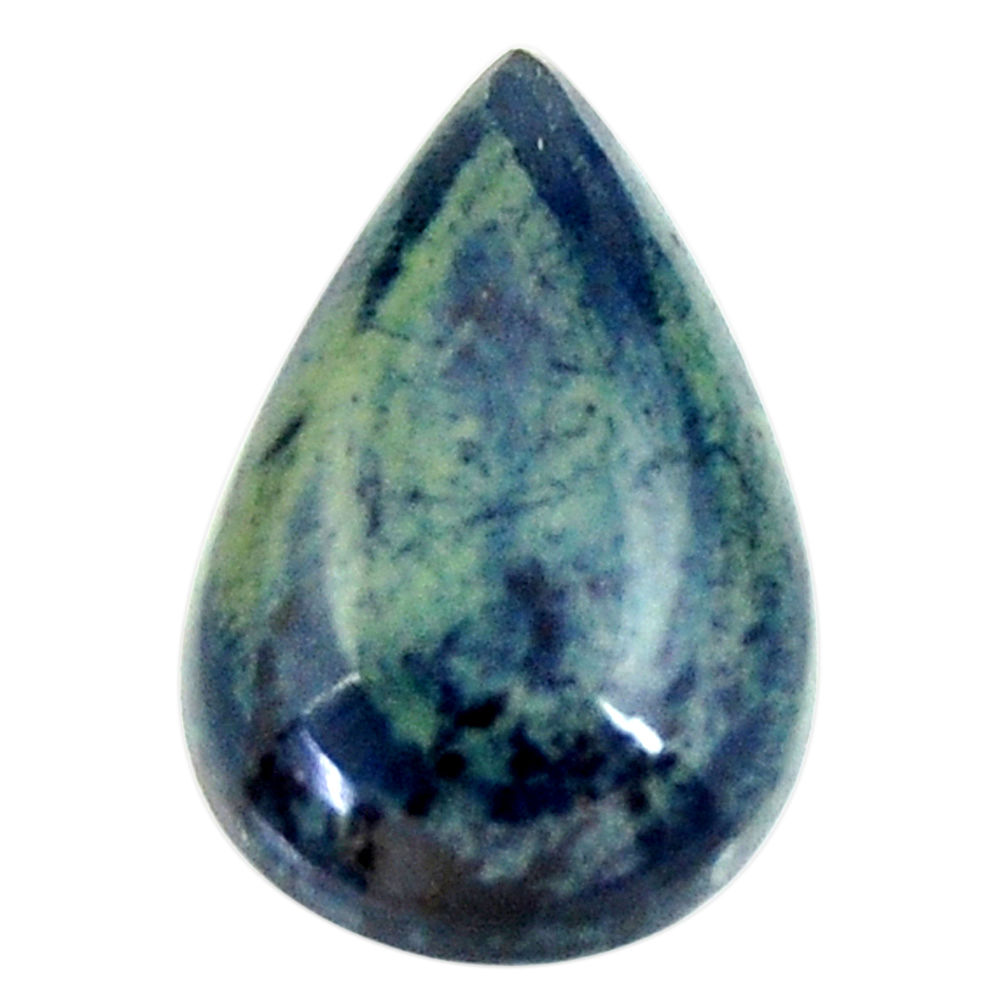 Natural 11.20cts vivianite blue cabochon 21x13.5 mm pear loose gemstone s16354