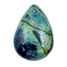 Natural 11.30cts vivianite blue cabochon 21x14 mm pear loose gemstone s16351