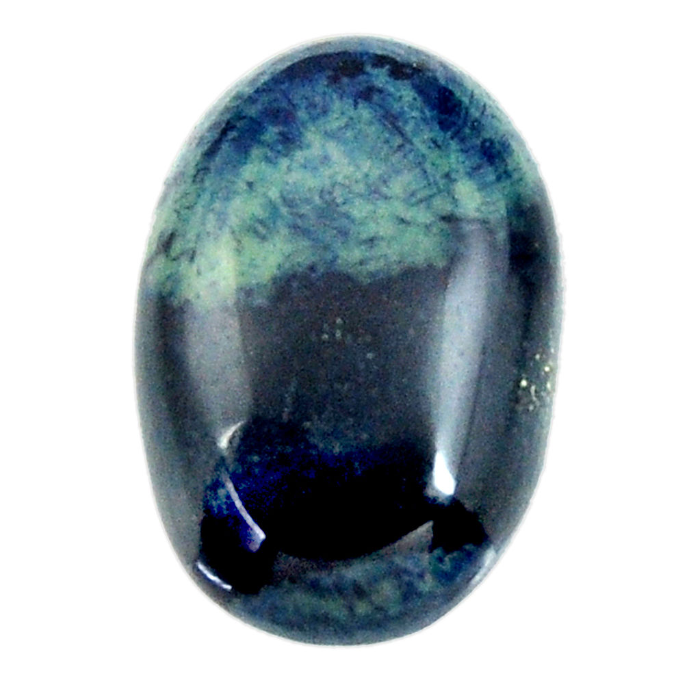 Natural 15.10cts vivianite blue cabochon 22x15 mm oval loose gemstone s16359