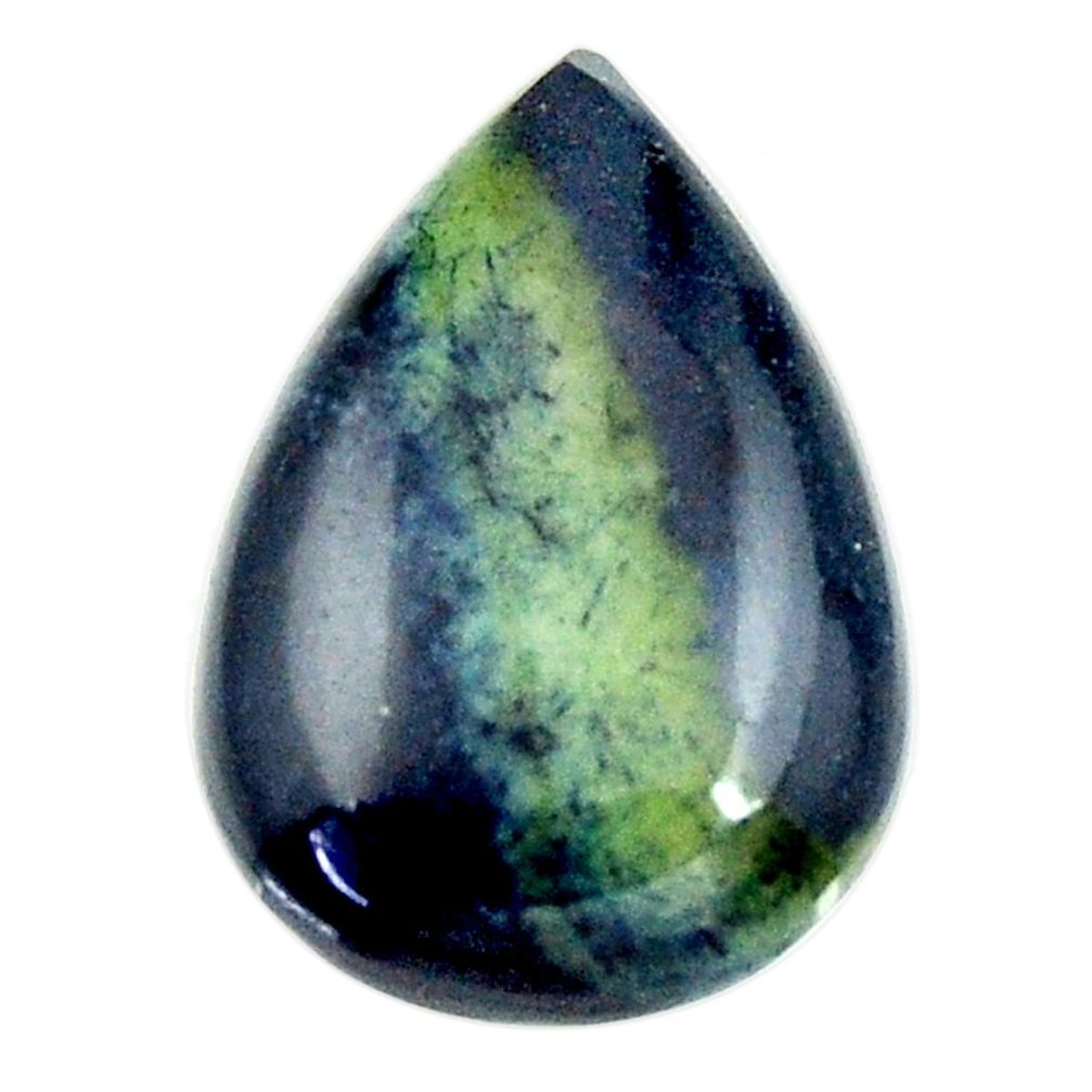 Natural 13.45cts vivianite blue cabochon 22x15 mm pear loose gemstone s16357