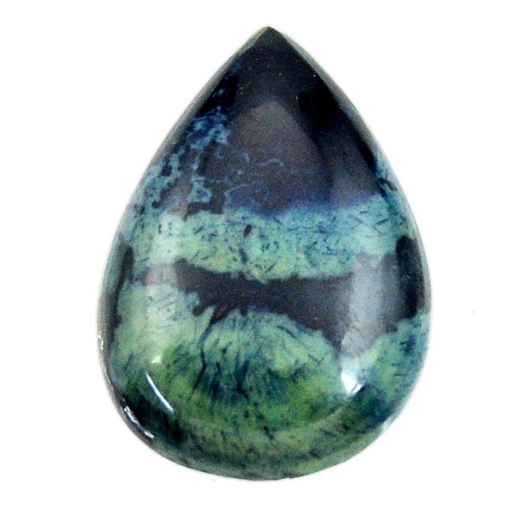 Natural 17.40cts vivianite blue cabochon 24x16.5 mm pear loose gemstone s16376