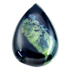 Natural 16.30cts vivianite blue cabochon 25.5x17.5 mm pear loose gemstone s16379