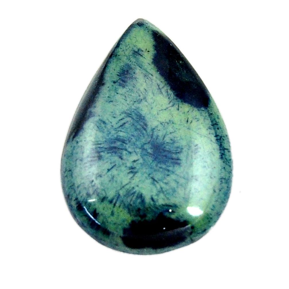 Natural 15.10cts vivianite blue cabochon 26x17.5 mm pear loose gemstone s16377