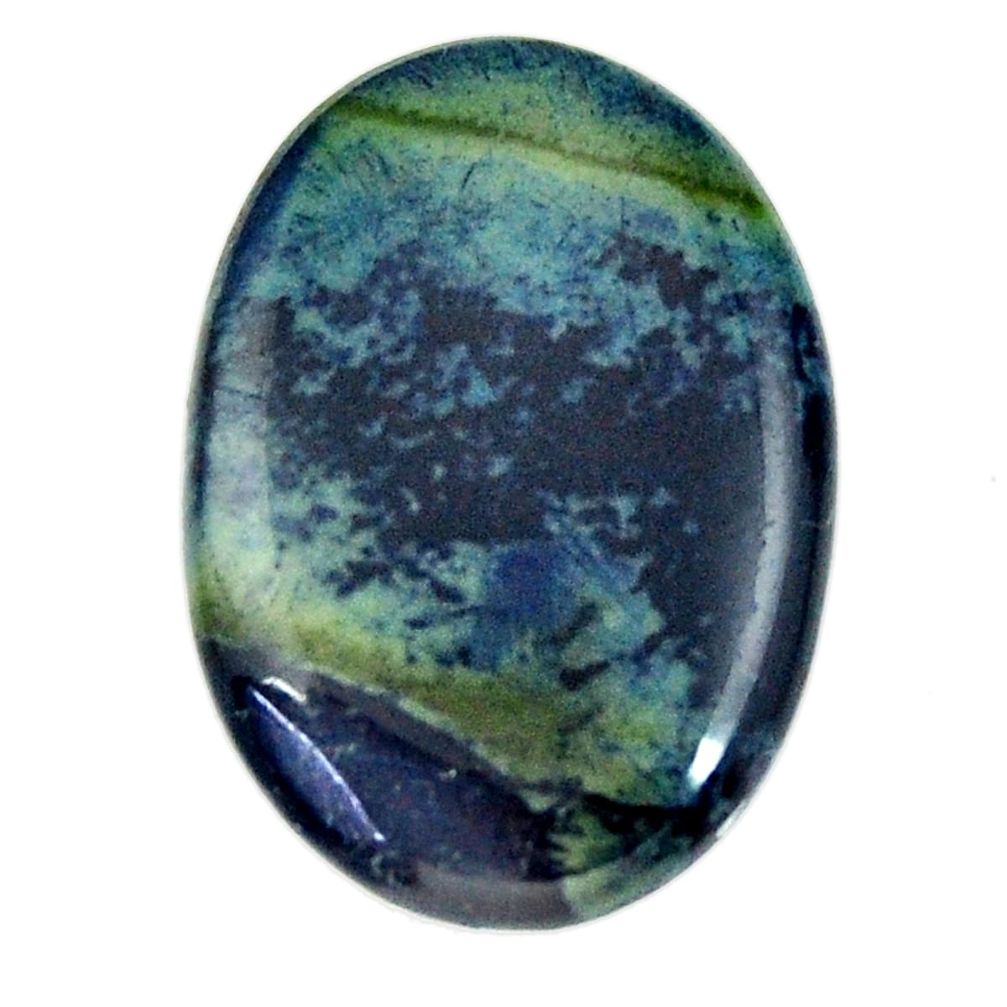 Natural 16.30cts vivianite blue cabochon 26x18 mm oval loose gemstone s16356