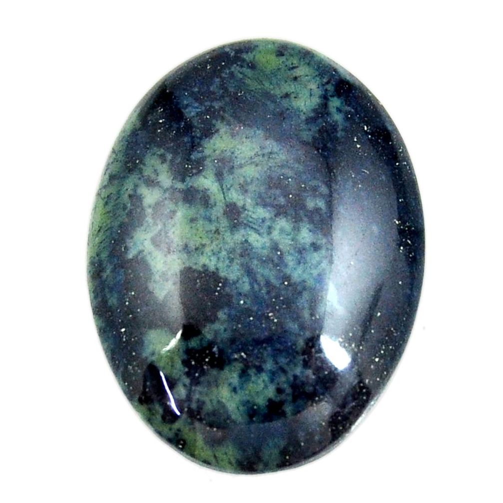 Natural 22.40cts vivianite blue cabochon 27.5x20 mm oval loose gemstone s16373