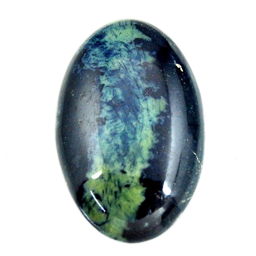 Natural 26.30cts vivianite blue cabochon 30x19 mm oval loose gemstone s16368