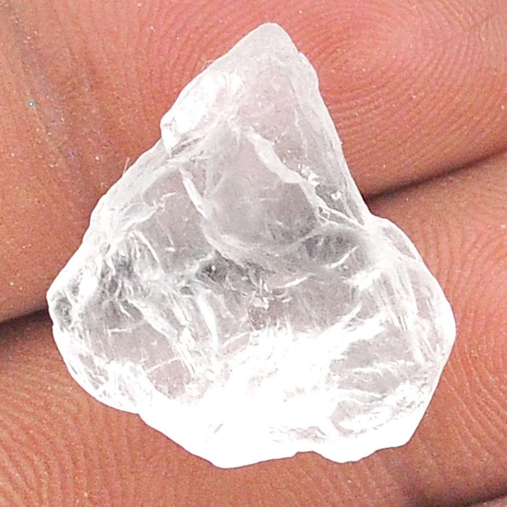 Natural 14.35cts white petalite rough 20x19 mm fancy loose gemstone s25911