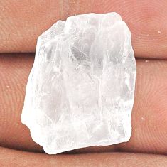 Natural 25.30cts white petalite rough 21x18 mm fancy loose gemstone s25871