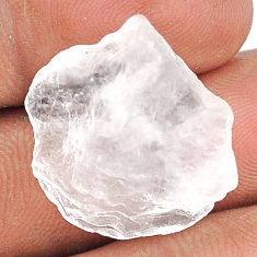 Natural 24.15cts white petalite rough 22x19 mm fancy loose gemstone s25883