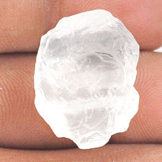 Natural 27.40cts white petalite rough 23x17 mm fancy loose gemstone s25875