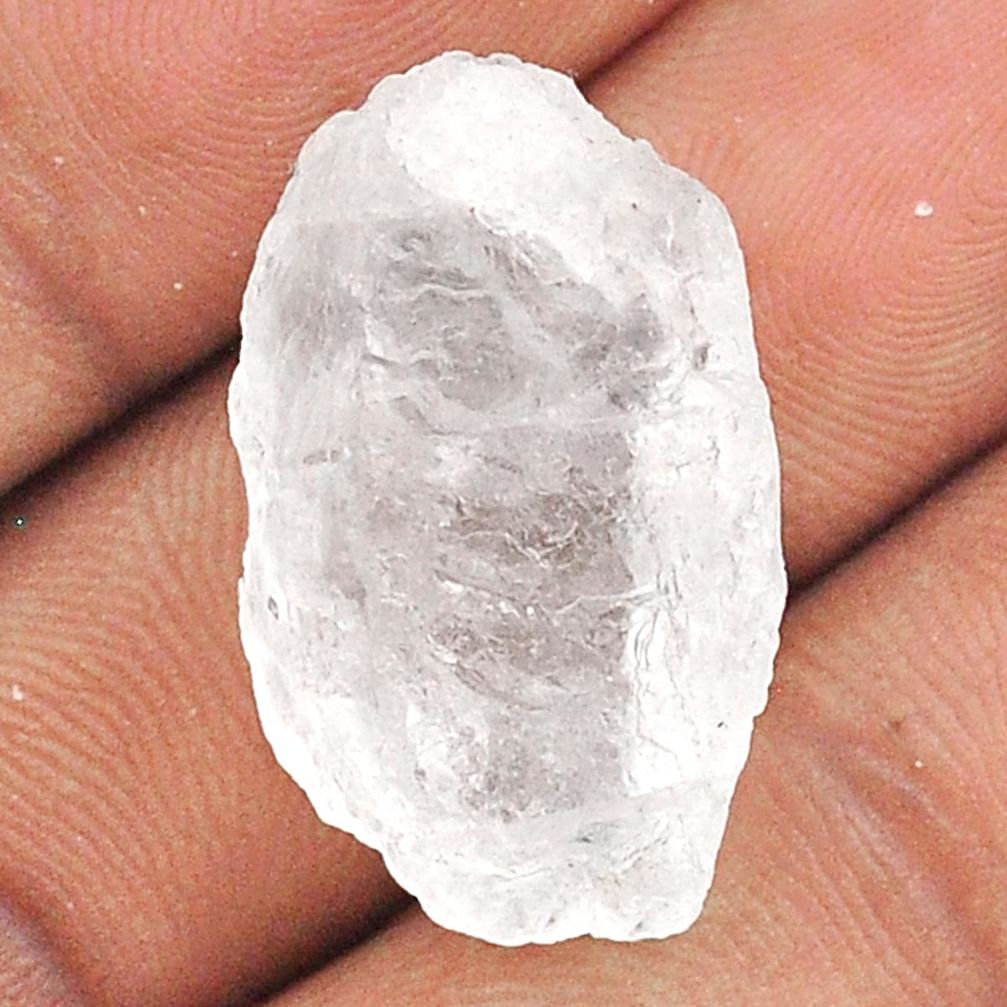 Natural 24.45cts white petalite rough 25x14 mm fancy loose gemstone s25892