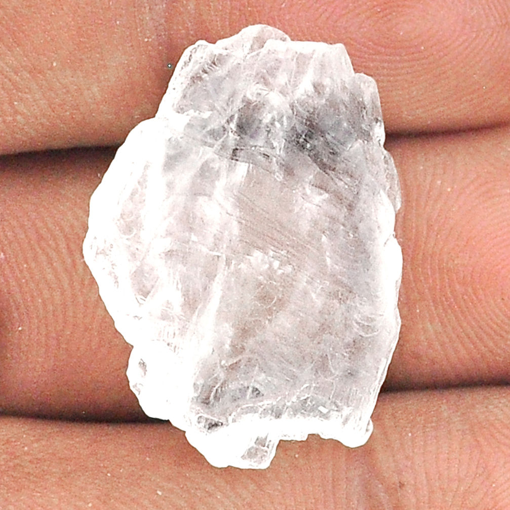 Natural 21.35cts white petalite rough 25x18.5 mm fancy loose gemstone s25903