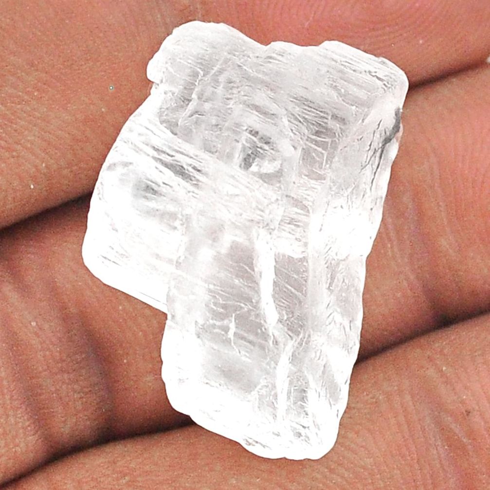 Natural 39.45cts white petalite rough 27x15 mm fancy loose gemstone s25873