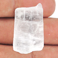 Natural 29.05cts white petalite rough 27x16 mm fancy loose gemstone s25896