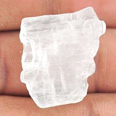 Natural 30.10cts white petalite rough 27x19 mm fancy loose gemstone s25877