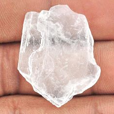 Natural 25.15cts white petalite rough 30x25 mm fancy loose gemstone s25887