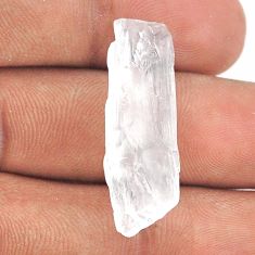 Natural 20.10cts white petalite rough 31x11 mm fancy loose gemstone s25904