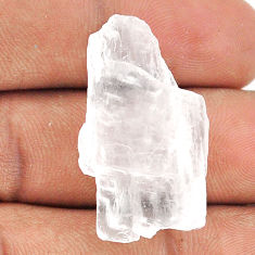 Natural 29.45cts white petalite rough 31x17.5 mm fancy loose gemstone s25888