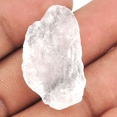 Natural 21.30cts white petalite rough 31x18 mm fancy loose gemstone s25879