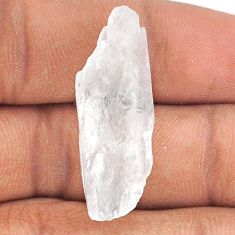 Natural 20.15cts white petalite rough 32x14 mm fancy loose gemstone s25885