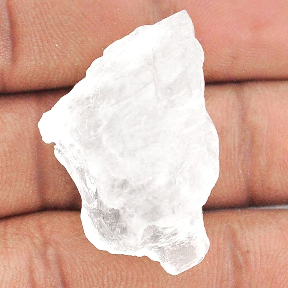 Natural 68.10cts white petalite rough 33x24 mm fancy loose gemstone s25863