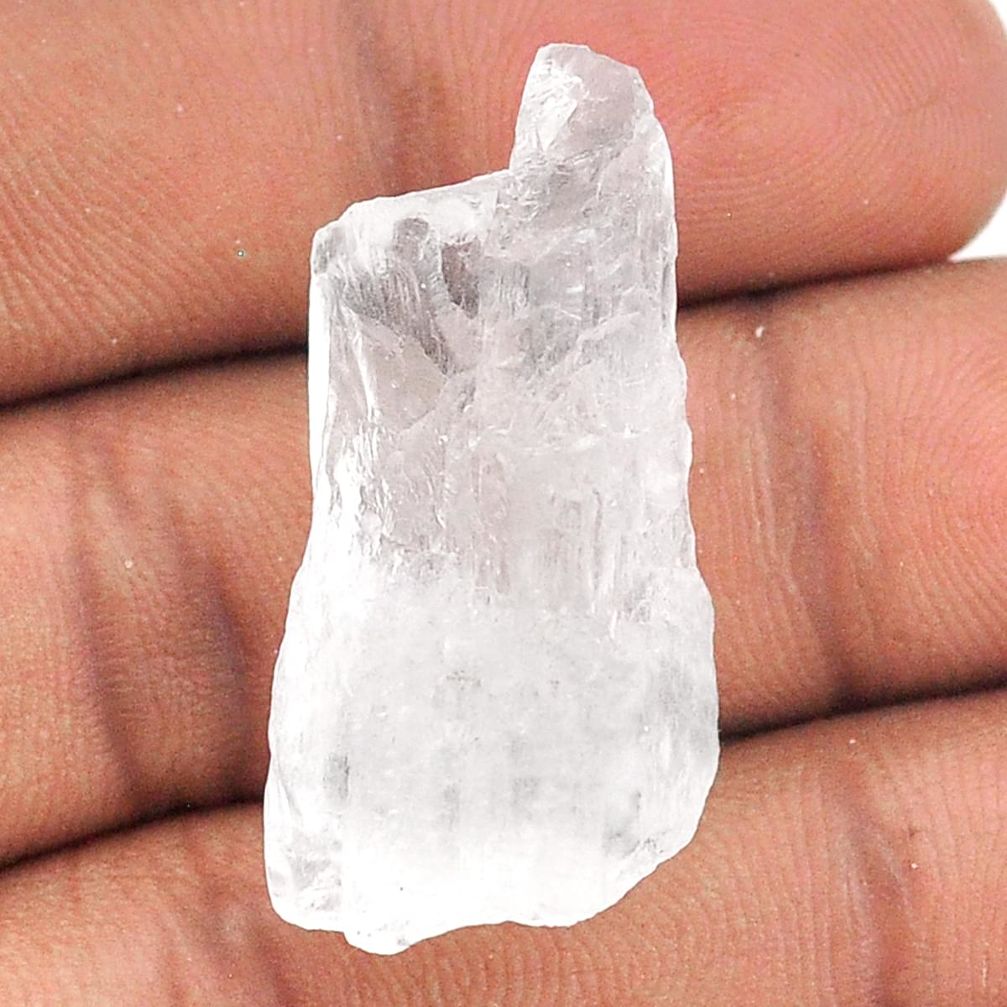 Natural 36.30cts white petalite rough 34x18 mm fancy loose gemstone s25886