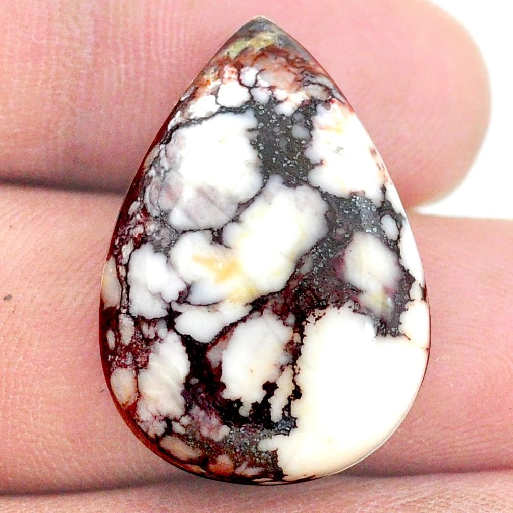 Natural 26.20cts wild horse magnesite bronze 26x18 mm pear loose gemstone s24862