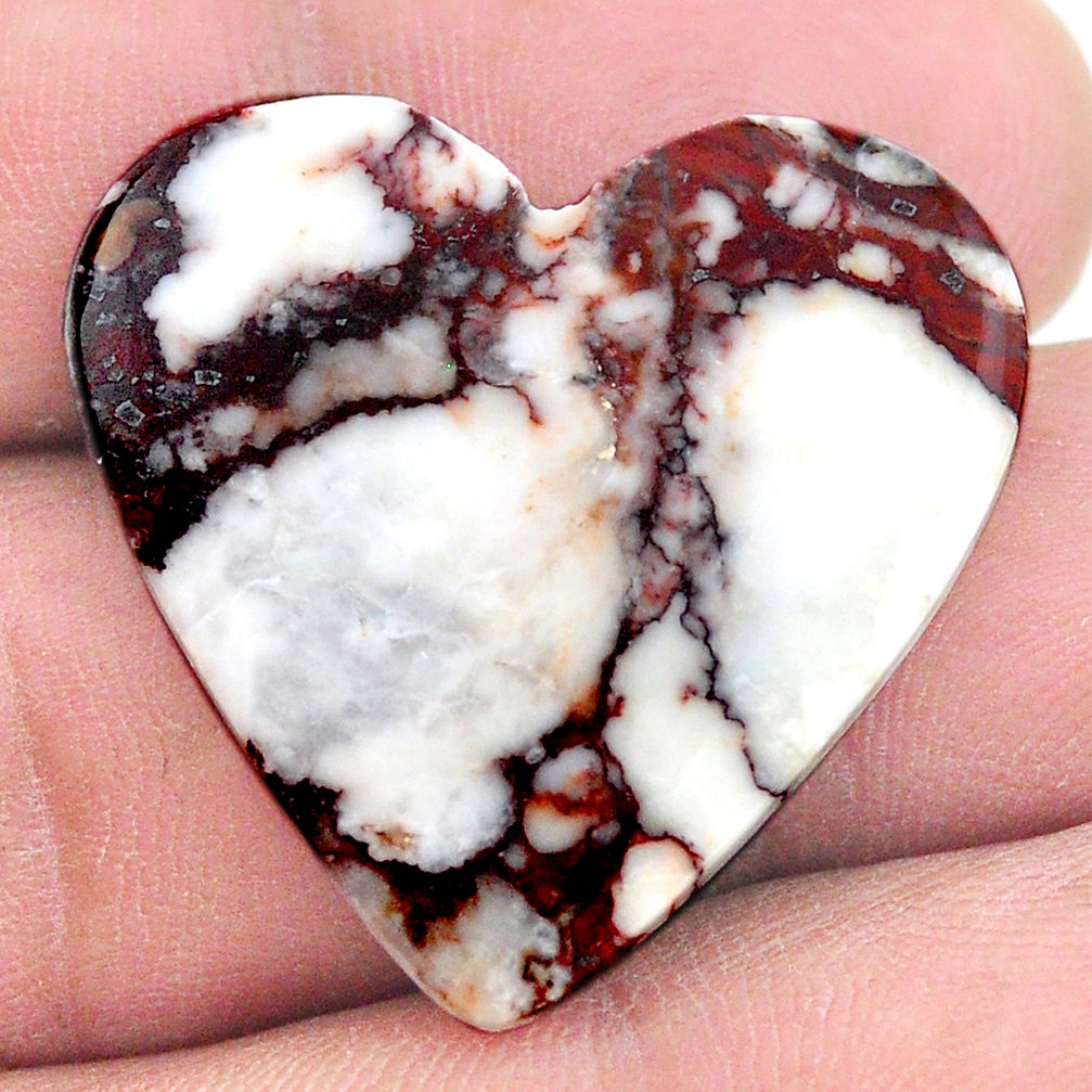 Natural 20.10cts wild horse magnesite bronze 28x27mm heart loose gemstone s24863