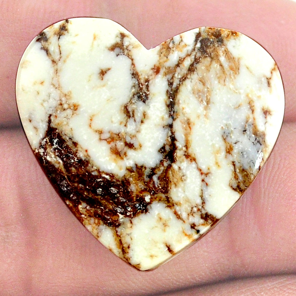 Natural 29.20cts wild horse magnesite white 26.5x25 mm loose gemstone s24629