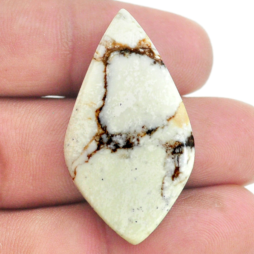 Natural 30.30cts wild horse magnesite white 37x20 mm loose gemstone s24626