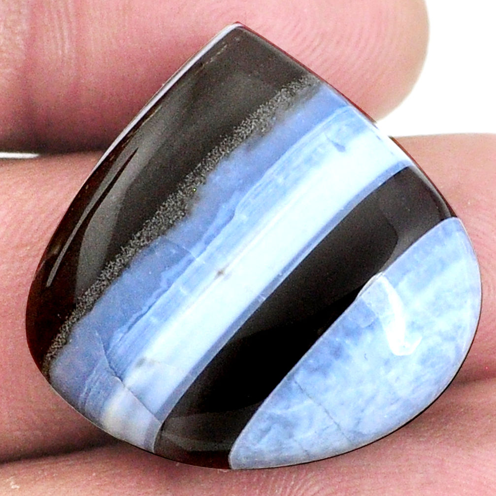 30.35cts owyhee opal blue 26x26 mm heart loose gemstone s21116